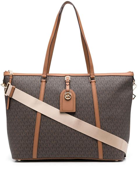 michael kors kette mk heritage|Heritage Large Logo Tote Bag .